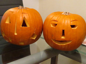 Carving pumpkins