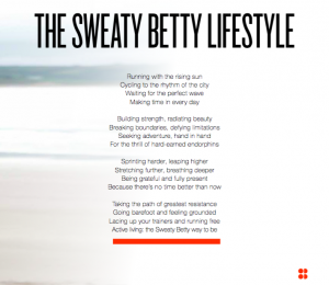 Sweaty Betty Ambassador